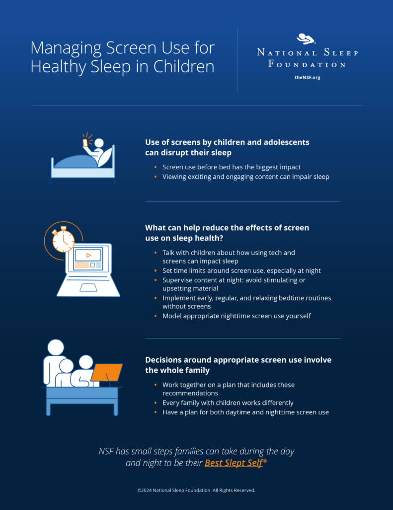 Information on the Effects of Screen Use on Children’s Sleep